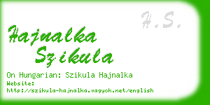 hajnalka szikula business card